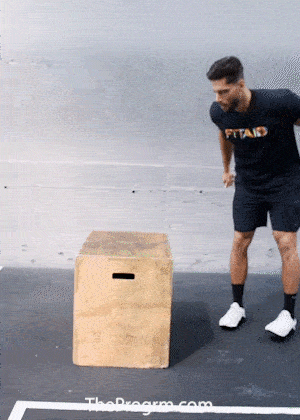 Box jump over technique